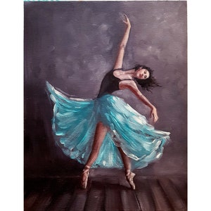 Ballerina Gemälde Original Frau Kunstwerk Ballett Wandkunst Original Ölgemälde Tanzkunst 12 von 16 Von ArtByVarduhi