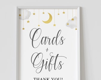 Cards and Gifts Sign: Twinkle Star Baby Shower Decor (Digital Download)