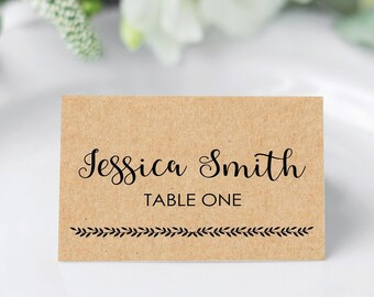 Kraft Place Card | Etsy