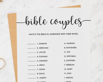 Biblical Couples Game Printable - Etsy