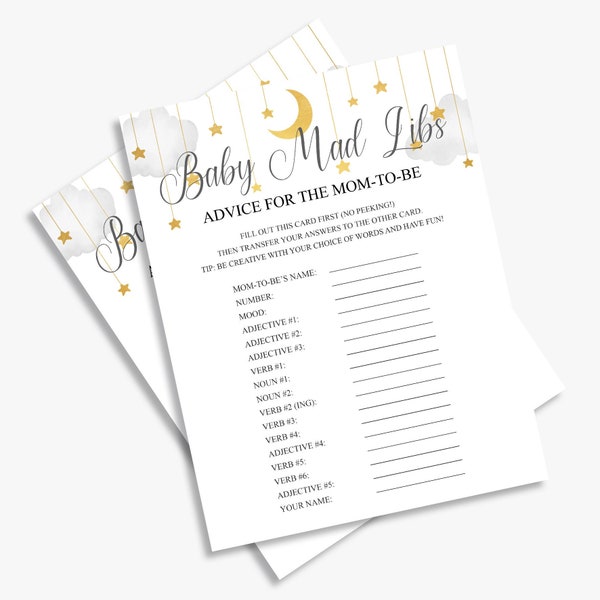 Baby Mad Libs - Etsy