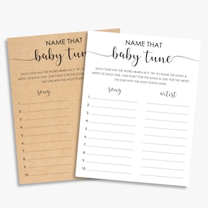 gioco di indovinare la canzone del bambino, giochi rustici per baby shower, Kraft, indovinare la canzone del bambino, rustico, gioco di indovinelli, indovinare la canzone del bambino