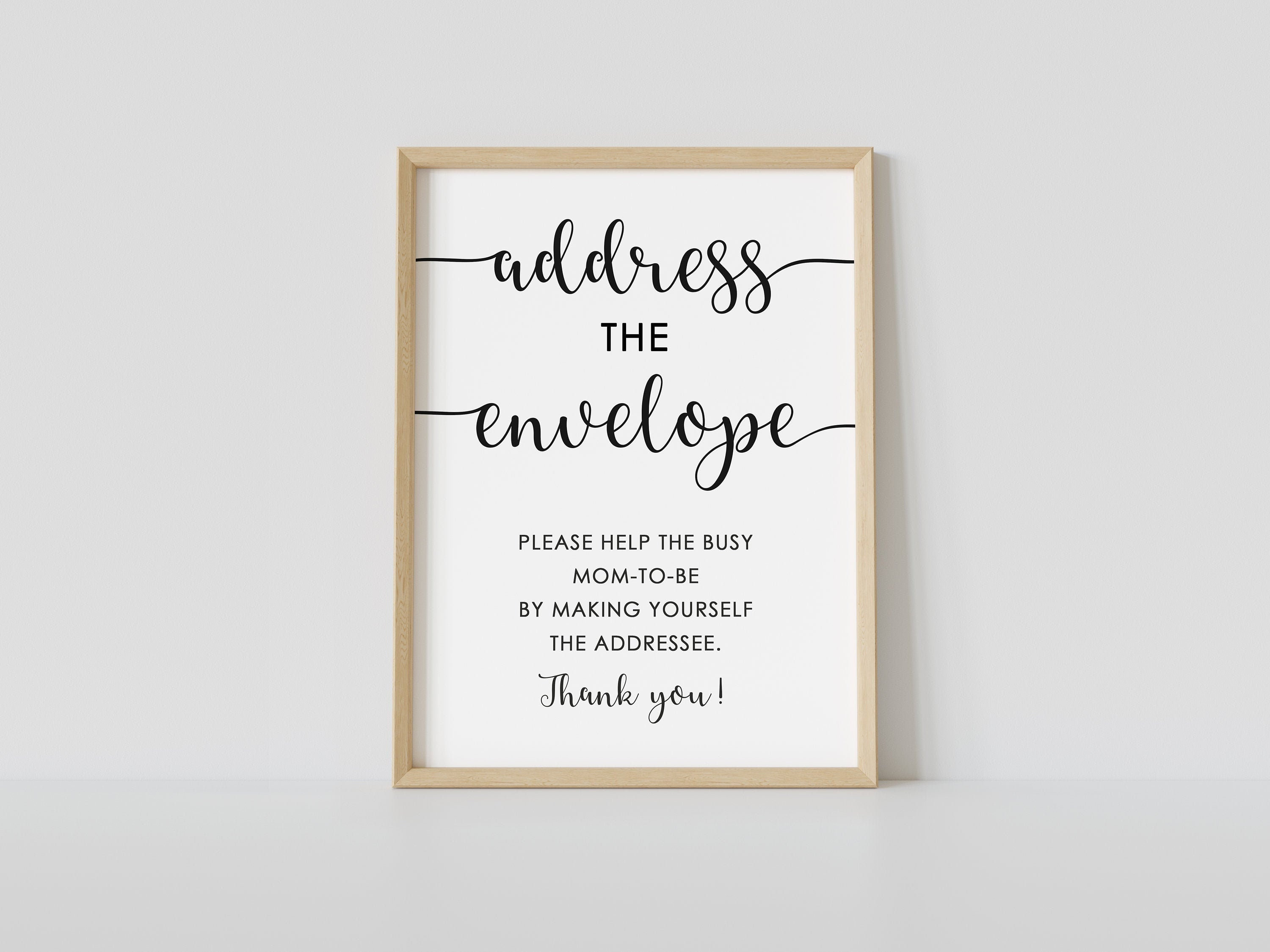 Printable Thank You Envelope Sign Etsy