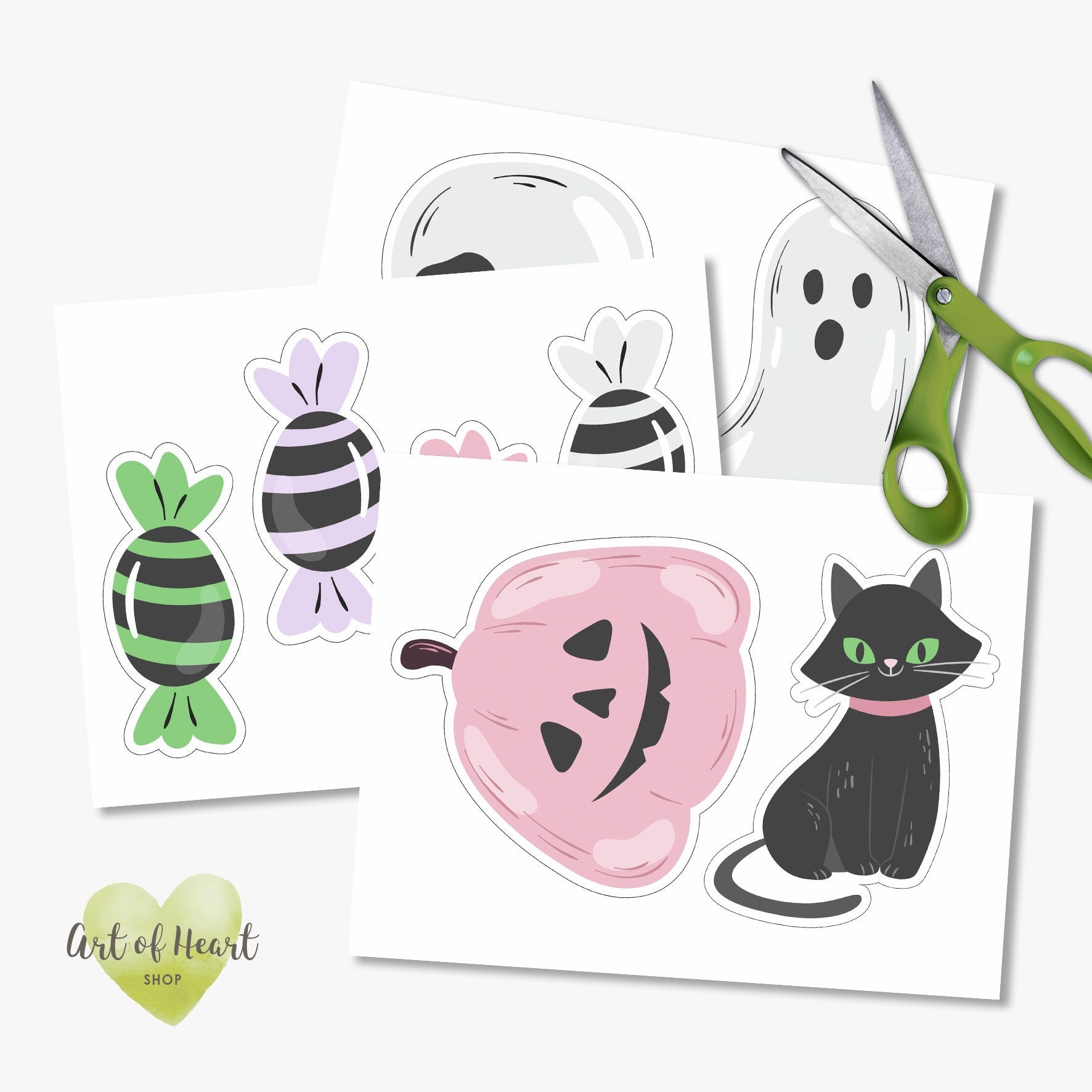 pastel halloween decor printable banner DIY halloween garland pastel goth decor halloween baby shower decoration INSTANT