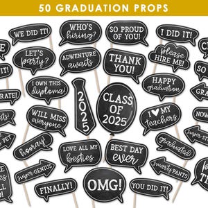 graduation decorations 2025, photo booth props, graduation props, INSTANT DOWNLOAD