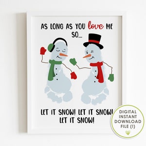 arte de pegada, boneco de neve, artesanato de natal para crianças | para bebê, lembrança, arte de pegada de natal, para impressão, DOWNLOAD INSTANTÂNEO