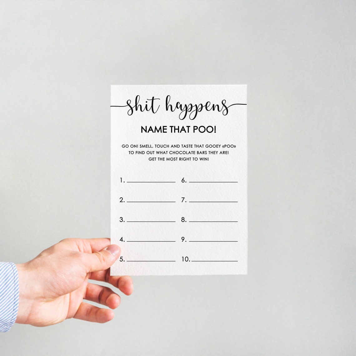 Shit Happens baby shower games kraft rustic funny baby Etsy
