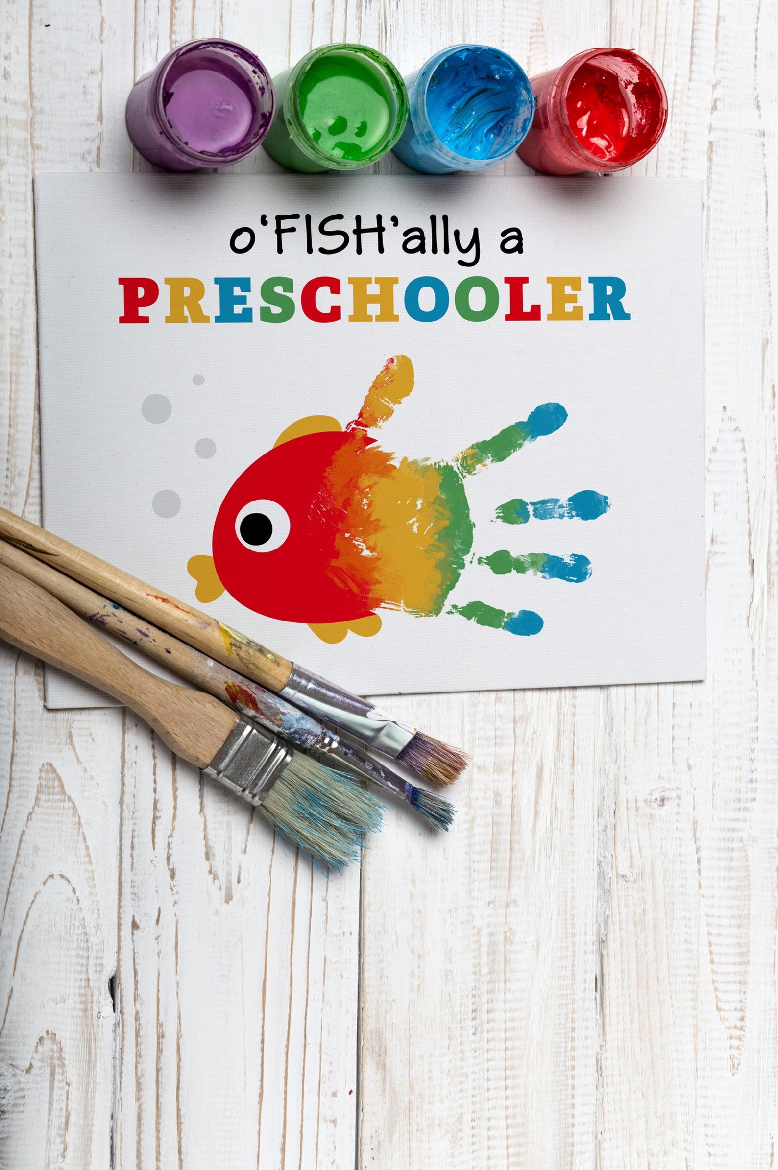 DIY craft handprint art first day of preschool printable | Etsy