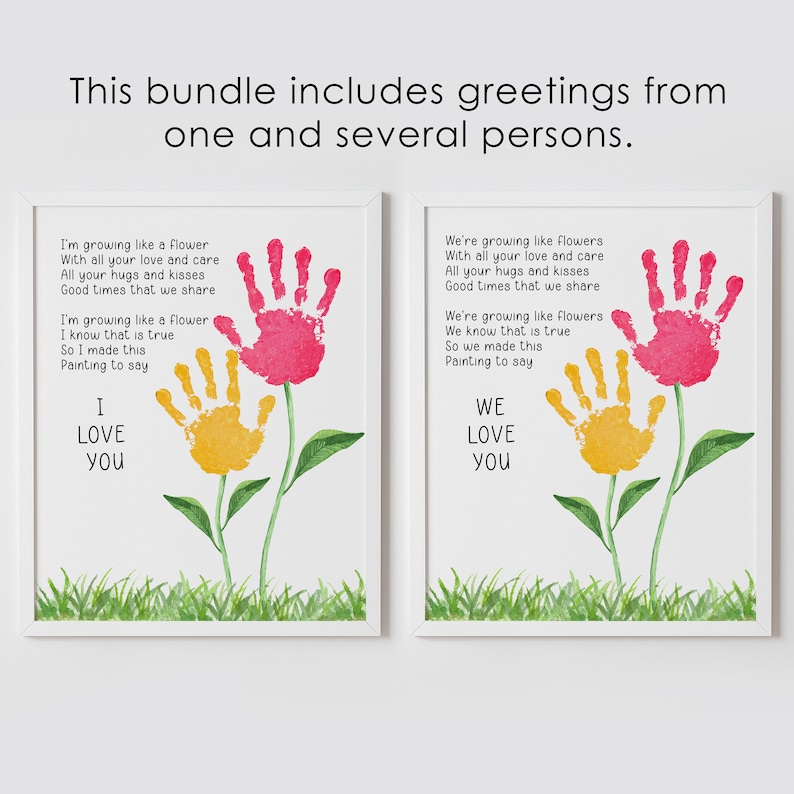 Mothers Day Handprint Art Poem, Flower Bouquet Craft for Mom | for ...