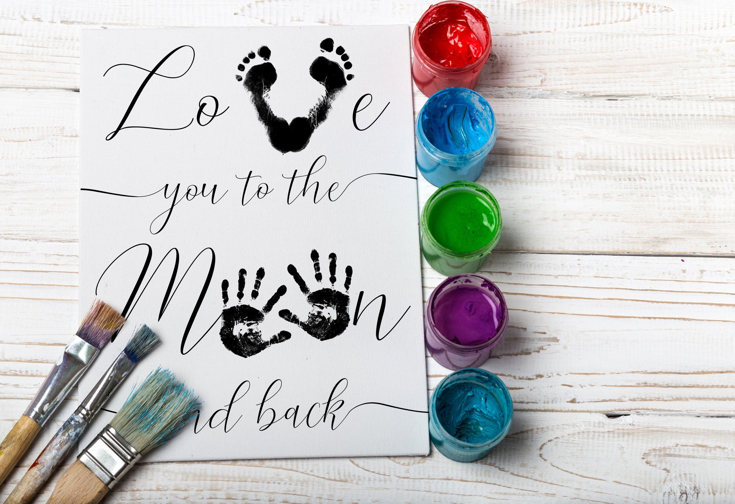 Nursery decor handprint art baby keepsake ideas footprint Etsy