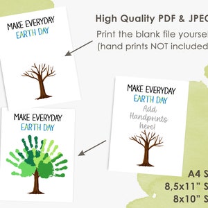 Earth Day, Tree Handprint Art Craft, DIY, Kindergarten, Earth Day ...