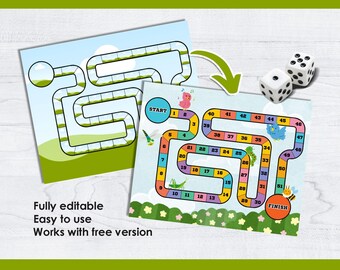 Plantilla personalizada para juegos de mesa: Crea tu propio juego personalizado (archivos PDF, SVG y Canva), 3 tamaños: 8x10, 16x20 y 20x30 pulgadas