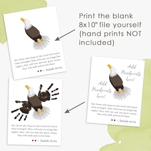 Christian Crafts for Kids / 4th of July / Handprint Art / Eagle ...