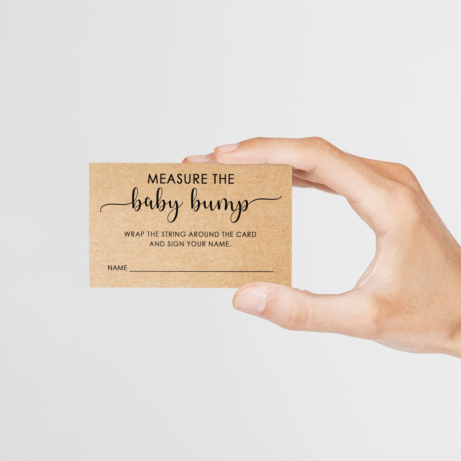 Measure the Baby Bump Rustic Baby Shower Kraft and Black & Etsy