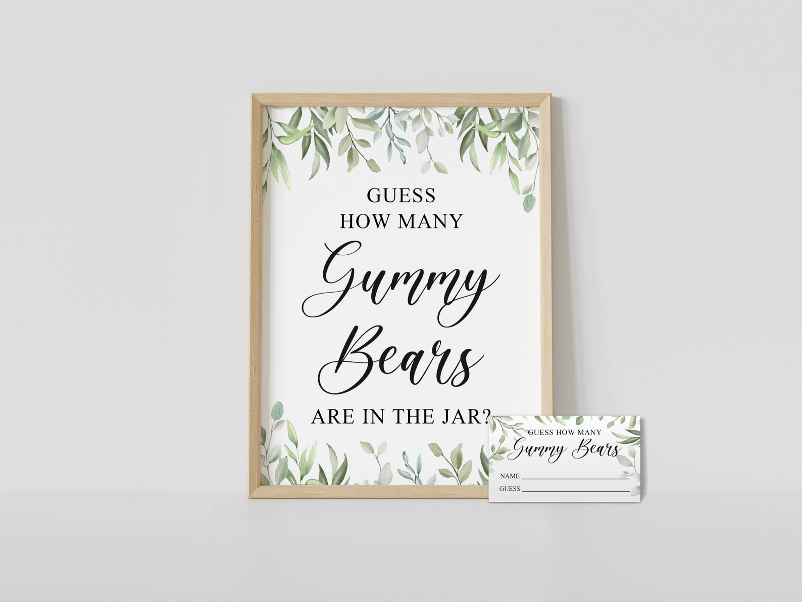 Guess How Many Gummy Bears Are in the Jar Printable Baby | Etsy