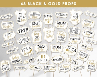 63 baby shower photo booth props, twinkle twinkle little star, gender neutral, props, printable, instant download