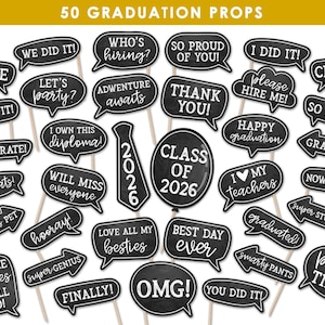 Abschluss Dekorationen 2026, Photo Booth Requisiten, Abschluss Requisiten, INSTANT DOWNLOAD