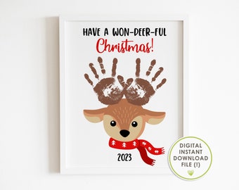 handprint art, christmas crafts for kids, reindeer, DIY, keepsake, christmas gifts from baby | from toddlers, printable, INSTANT DOWNLOAD