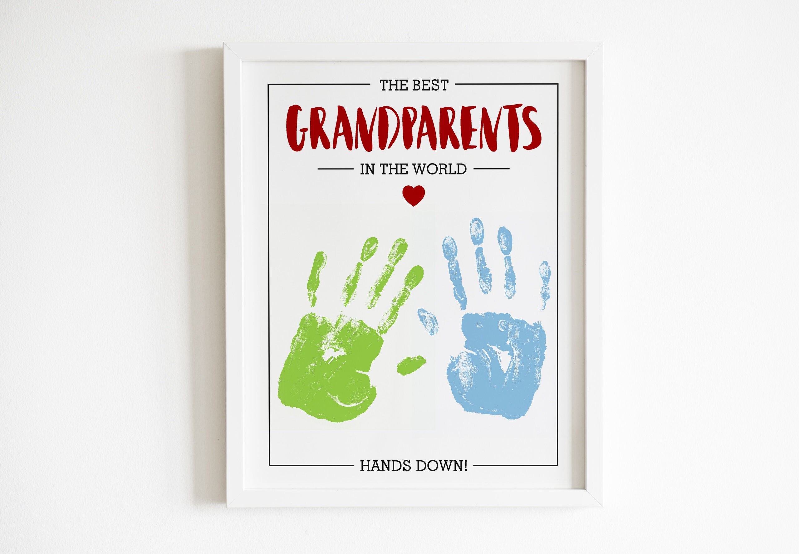 Christmas Gift for Grandparents From Grandkids Handprint Art Etsy