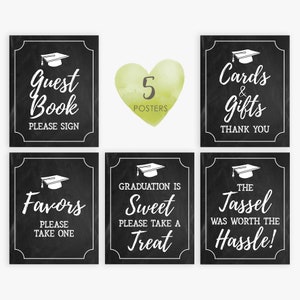 graduation decorations 2022 | graduation signs bundle | instant download | grad party signs package | guest book | cards & gifts |