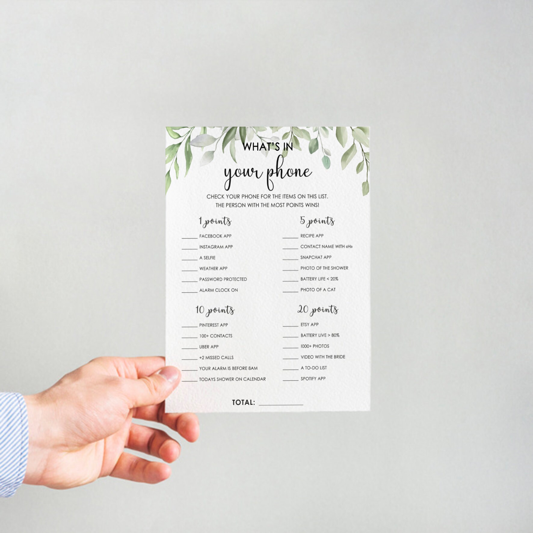 Printable virtual bridal shower game What's in your Etsy