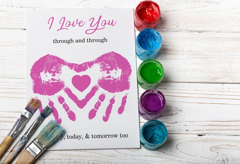 Handprint Art, Valentines Day Craft for Kids | for Baby, Valentines Day ...