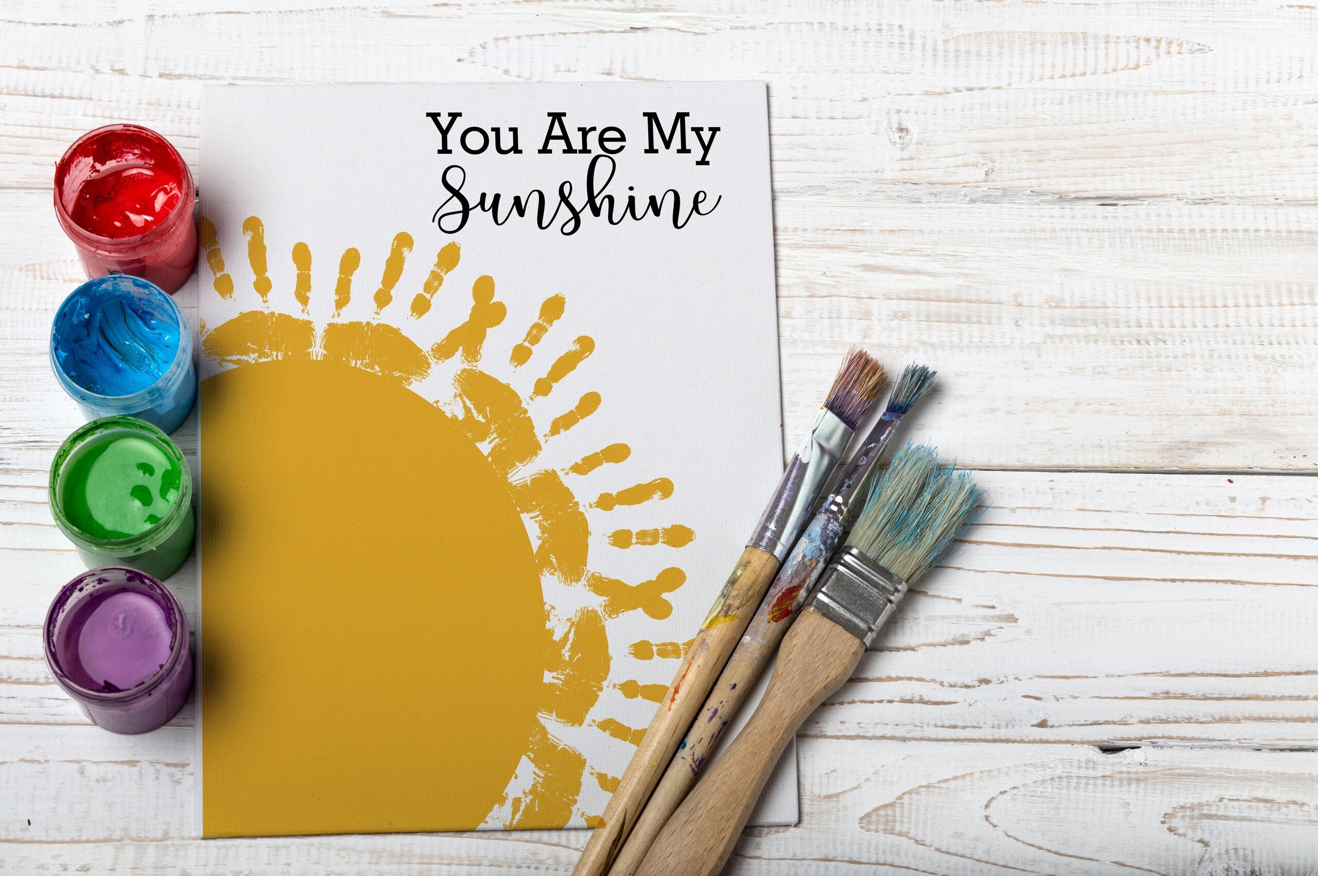You Are My Sunshine Handprint Art: DIY Nursery Decor (digital Download ...