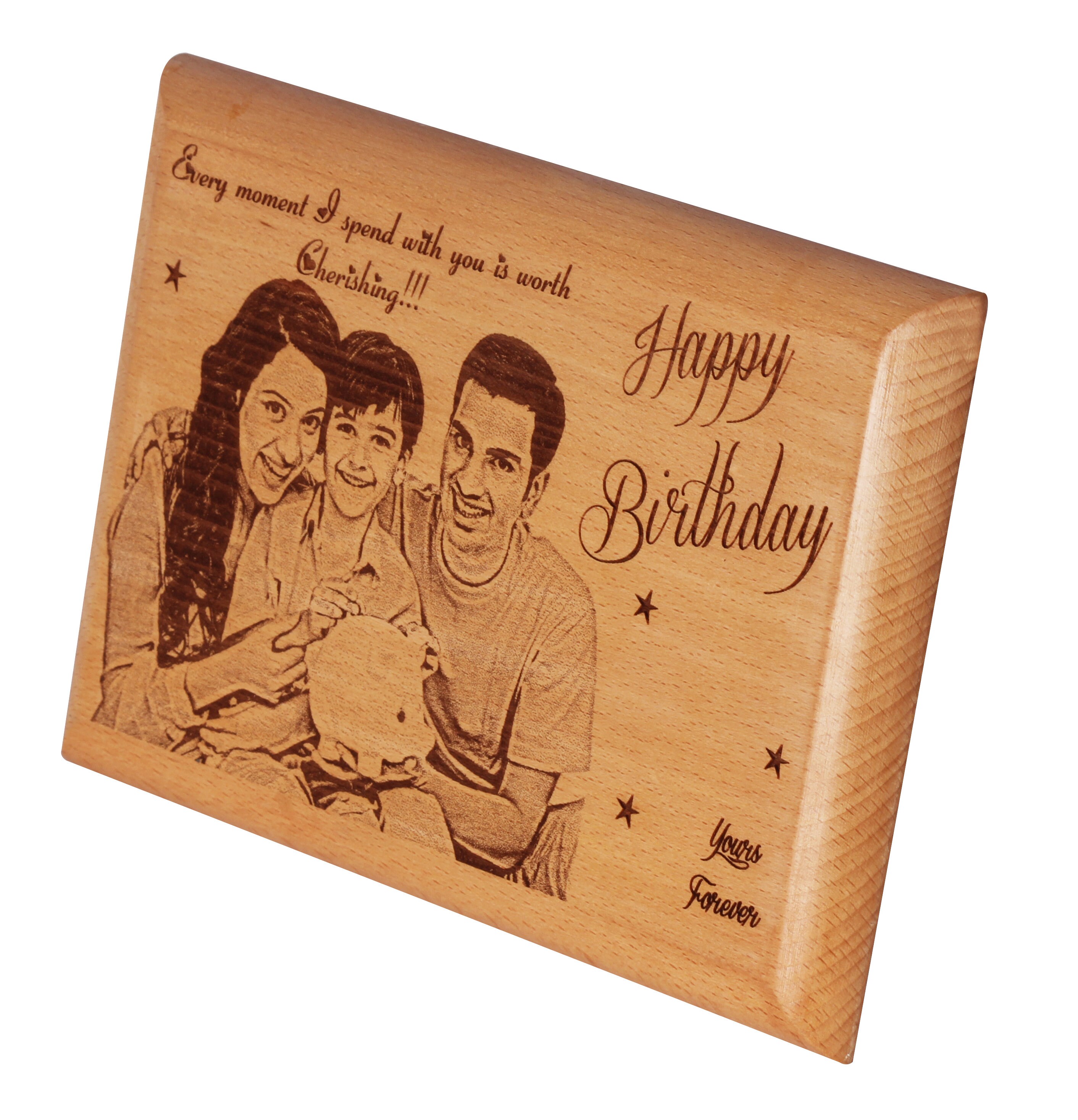 Wooden engraved plaque for Anniversary Birthday Valentines Etsy