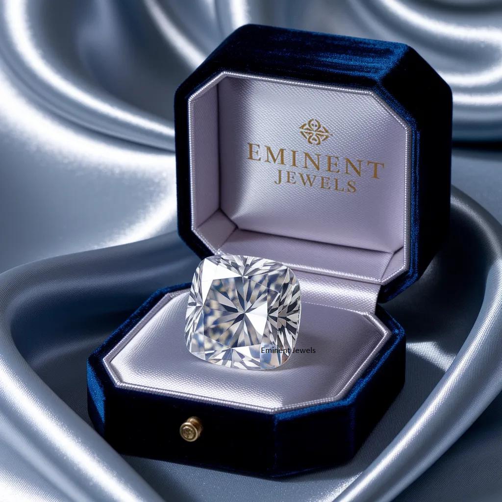 Lab-Created White D Color VVS1 Cushion Moissanite Stone - Excellent Cut With GRA Certificate
