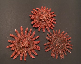 2-3" Red Sunflower Starfish-Wedding Decor-Sailors Valentine-Crafting Shell-Shell Flower-Seashell Crafts-Bulk Seashell- Coastal Home Decor