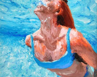 Swim 油絵 oil painting 絵画 原画 abstract Swim 油絵 oil painting 絵画 原画 abstract Amazon.com