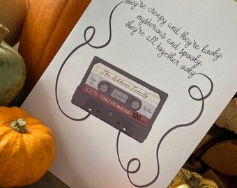 Personalised Retro Cassette Tape Music And Song Lyric Print - Hand Drawn Digital Illustration with free personalisation and postage!