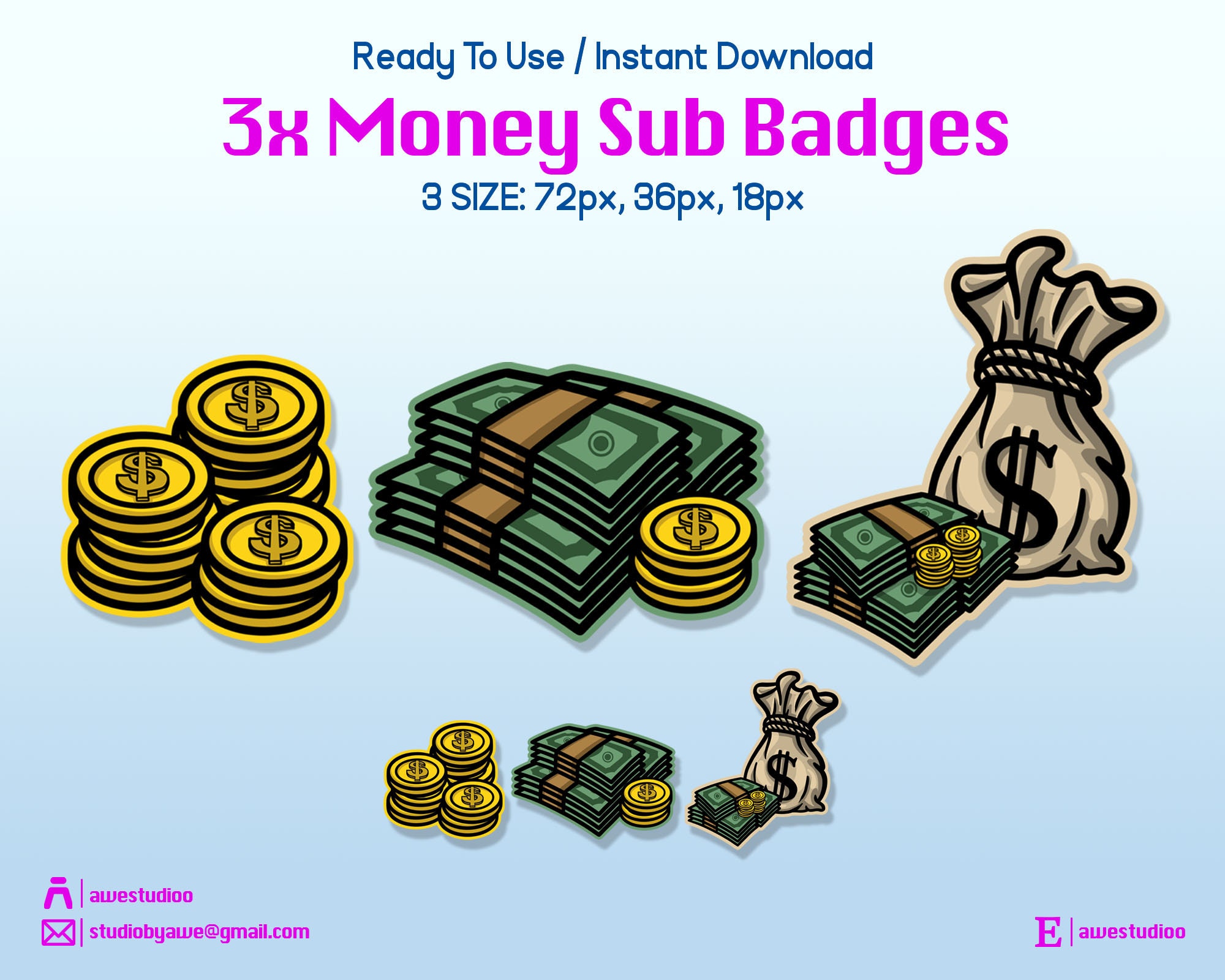 Money Sub Badges Bit Badges Dollar Sub Badges Money Bag Etsy Money Sub Badges Bit Badges Dollar Sub Badges Money Bag Etsy