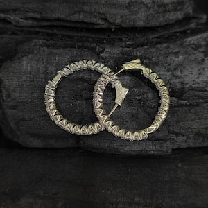 22 mm Moissanit Creolen, 925 Sterling Silber Medium Creolen, Alltag Creolen, Inside Out Classic Statement Creolen, Geschenk für Sie