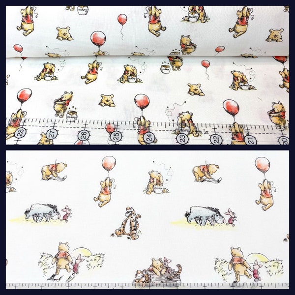 WINNIE THE POOH Ballon Fabric &more (choose) 100% Quilt Cotton Licensed Disney Camelot or Spring Creatives ;Pls See Photos- Read Description