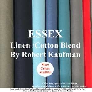 Essex By Robert Kaufman Linen Cotton Blend Fabric by Yard E014 Basics Choose Color; Pls Read Full Description View All Photos