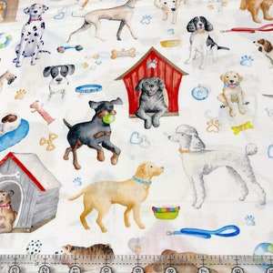 DOGS RULE Cotton Fabric Think Pawsitive by Kanvas & Benartex 100% Cotton Fabric Quilt Pls See Photos Read Description Dog