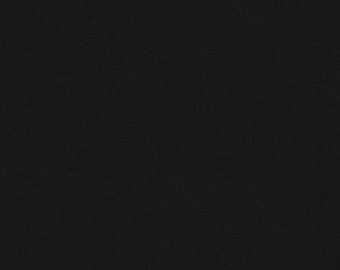 Kona Cotton Solid Black 100% Quilt Cotton Fabric: Robert Kaufman K001-1019