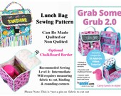 PATTERN Sewing LUNCH BAG Can Be Quilted or Non Quilted Please See Photos Read Description