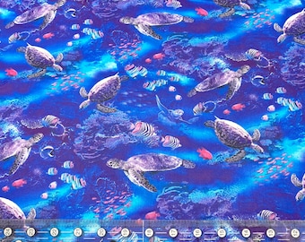 Sea Turtles Quilt Quilt Cotton Fabric Reef Life Studio E