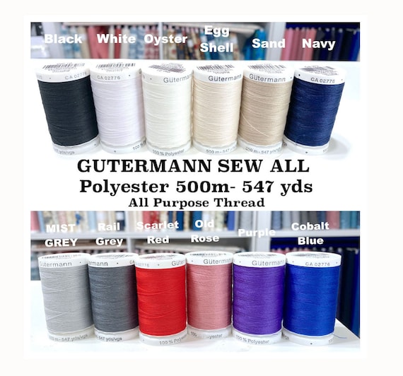 Gutermann Sew All Polyester Thread: 500m/547yds, Machine or Hand
