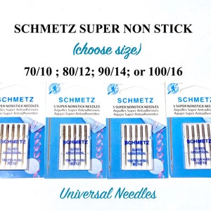 SCHMETZ Super Nonstick Sewing Machine Needles - 5 Pack Choose Size