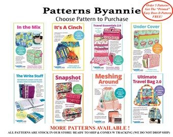 Byannie Patterns Choose The Pattern to Purchase ;Pls Message if Needing Supply List For a Pattern, Recommend Familiarity w By Annie Patterns