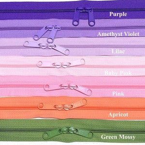 YKK Double Pull Handbag Zipper 30 or 18 Inch Long Pulls 4.5 Backpack Purse bild 4