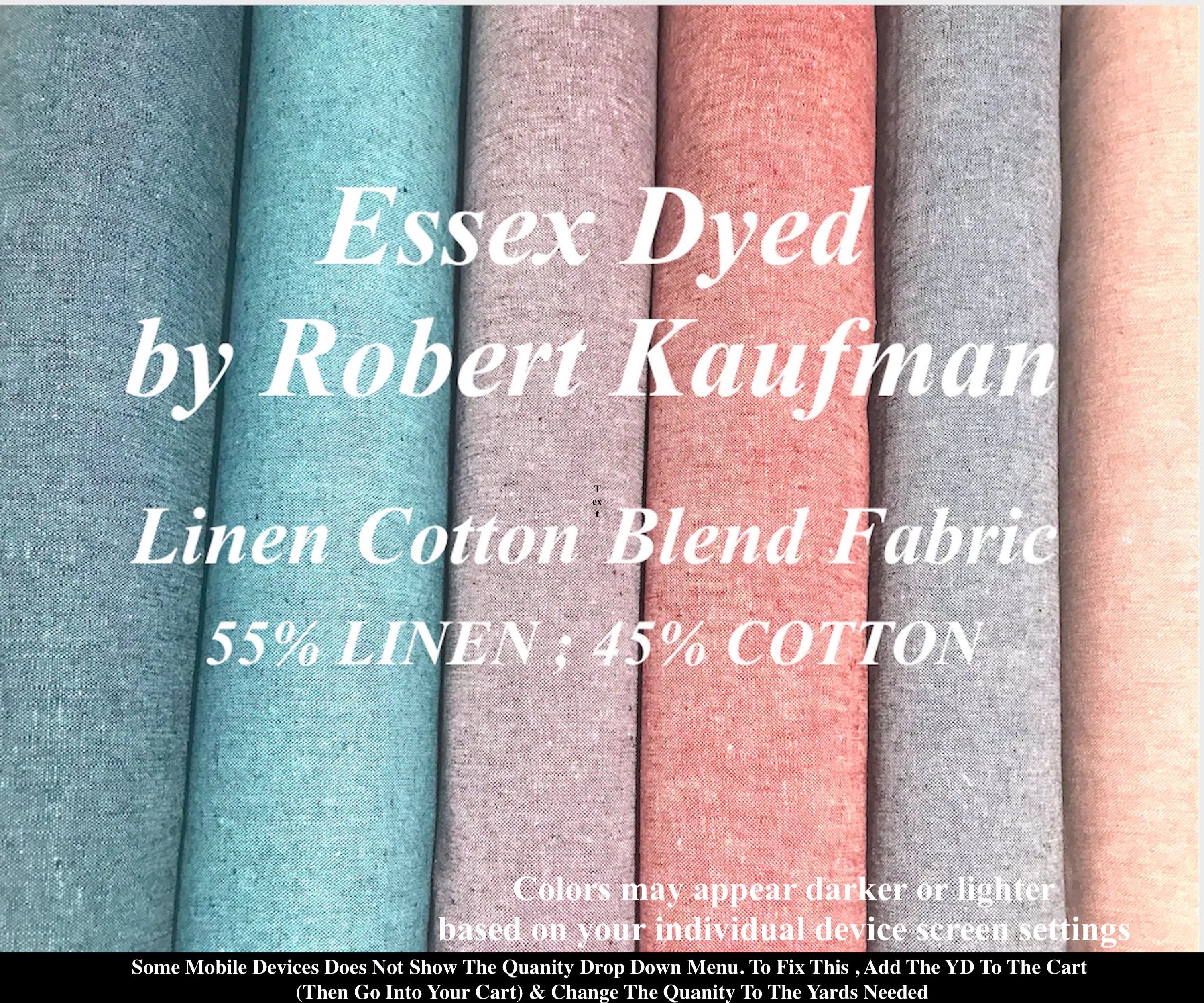 Essex Yarn Dye Collection - Graphite - Robert Kaufman - PER QUARTER METRE Essex Yarn Dye Collection - Graphite - Robert Kaufman - PER QUARTER METRE