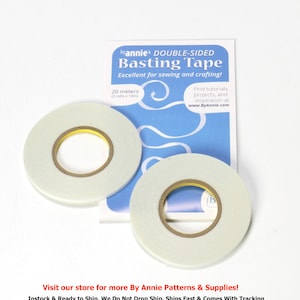 ByAnnie&#39;s Double Sided Basting Tape (2 Rolls X10m ea ) or 1/8&quot; x 21.8 yards # SUP217