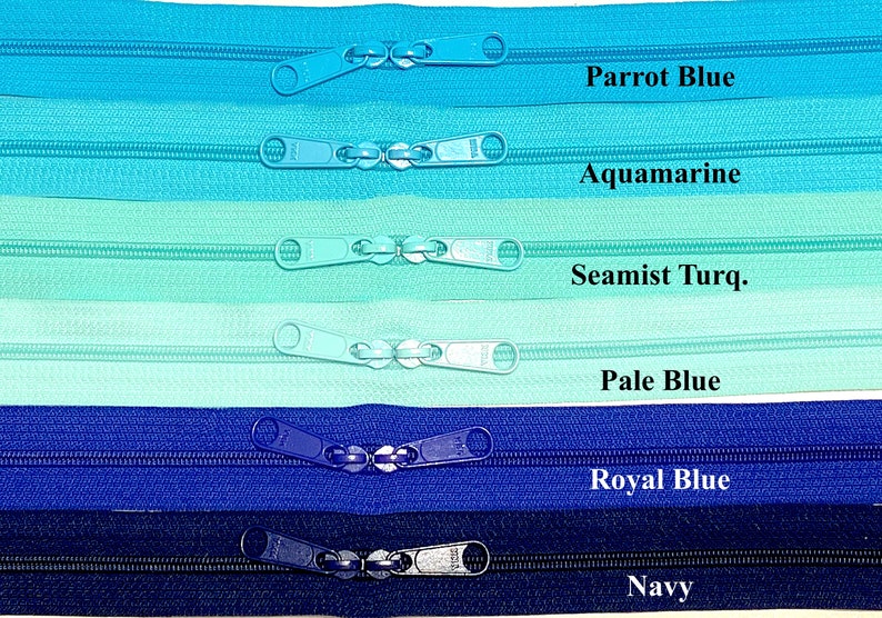 YKK Double Pull Handbag Zipper 30 or 18 Inch Long Pulls 4.5 Backpack Purse bild 3