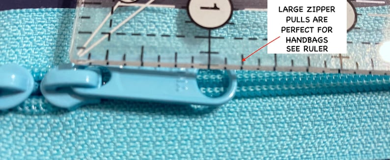 YKK Double Pull Handbag Zipper 30 or 18 Inch Long Pulls 4.5 Backpack Purse bild 8