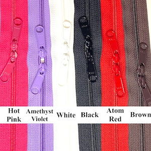 YKK Double Pull Handbag Zipper 30 or 18 Inch Long Pulls 4.5 Backpack Purse bild 2
