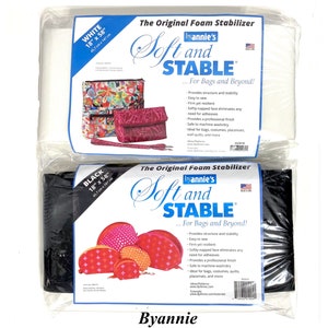 Byannnie Soft And Stable Foam Stablizer 18" X 58" Choose Color Great for Sewing Bags Duffles Covers and Much More 100% Polyester